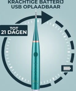 Merkloos Tandsteen Verwijderaar Elektrisch Dentect – Tandenborstel Opzetstukken - Tandarts Spiegel - 5 Standen - Groen -Cosmetica Winkel 1001x1200
