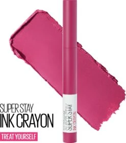 Maybelline SuperStay Ink Crayon Matte Lippenstift - 35 Treat Yourself - Roze -14 Gr -Cosmetica Winkel 1058x1200