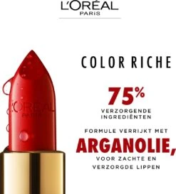 L’Oréal Paris Make-Up Designer Color Riche Satin Lipstick - 231 Sepia Silk - Nude - Verzorgende Lippenstift Met Arganolie Voor Een Comfortabel Gevoel - 4,54 Gr -Cosmetica Winkel 1085x1200