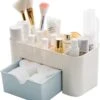 IBright Make-Up Organizer Met Lade - Cosmetica Opbergdoos - Bureau Organizer - Blauw