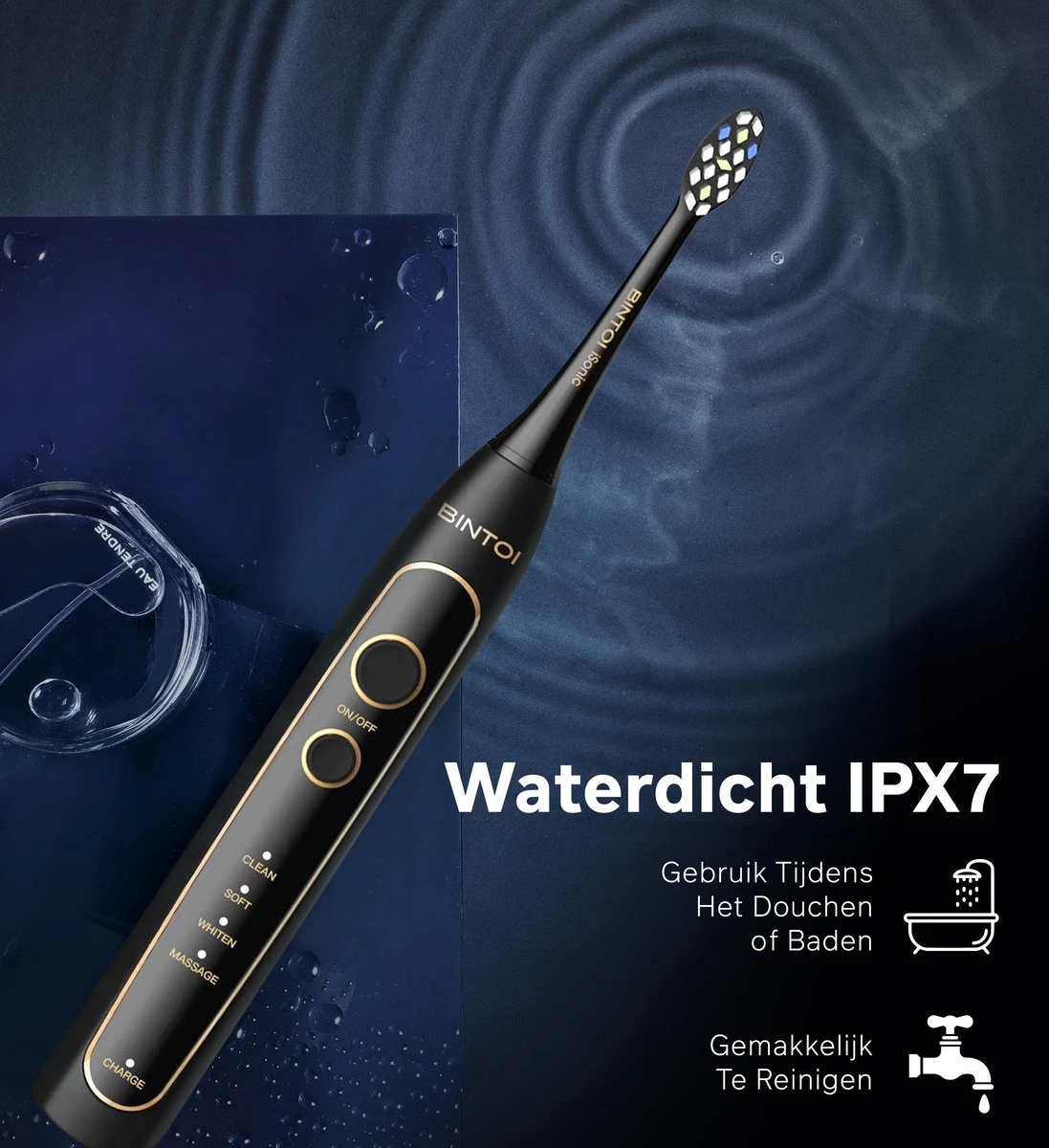 Bintoi® ISonic UV D600 - Elektrische Tandenborstel Met UV-Sterilisator 7 Bintoi® ISonic UV D600 - Elektrische Tandenborstel Met UV-Sterilisator - Afbeelding 7