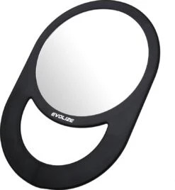 Evolize Onbreekbare Spiegel Met Handvat - Ø 16,5 Cm - Ophangbaar - Rond - Handspiegel - Kappersspiegel - Reisspiegel - Make Up - Afmeting: 28 X 19 Cm - Zwart -Cosmetica Winkel 1107x1200 1