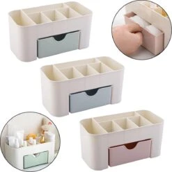 IBright Make-Up Organizer Met Lade - Cosmetica Opbergdoos - Bureau Organizer - Blauw -Cosmetica Winkel 1193x1200 1