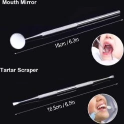 Compleet Tandarts Setje –4 Stuks Tandsteenhaakje – Tandartshaakje - Mondspiegel – Tandarts Gereedschap – Mondverzorging – Stainless Steel 8 Compleet Tandarts Setje –4 Stuks Tandsteenhaakje – Tandartshaakje - Mondspiegel – Tandarts Gereedschap – Mondverzorging – Stainless Steel -Cosmetica Winkel 1195x1200 4