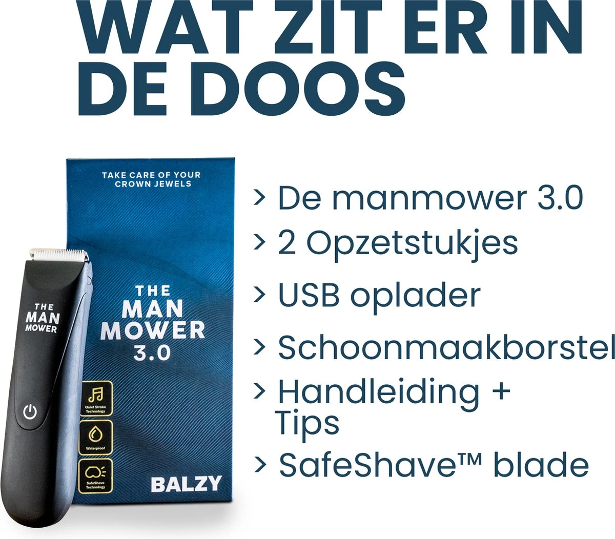 BALZY BushBuster 3.0 - Trimmer - Scheerapparaat - Haartrimmer - Bodygroomer - SafeShave Technologie - Waterdicht - Veilig Scheren - Oplaadbaar 8 BALZY BushBuster 3.0 - Trimmer - Scheerapparaat - Haartrimmer - Bodygroomer - SafeShave Technologie - Waterdicht - Veilig Scheren - Oplaadbaar - Afbeelding 8