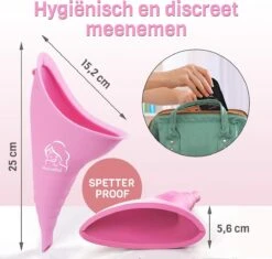 Peesential XL Plastuit Voor Vrouwen - Vrouwen Urinoir - Urine Fles - Urinaal - Herbruikbaar Plastuitje - Staand Plassen - Plaskoker Voor Festivals / Reizen / Kamperen - Incl. Hygiënisch Tasje En Extensie - Groot - Roze -Cosmetica Winkel 1200x1144 1