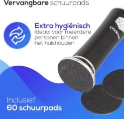 LifeWise Elektrische Eelt Verwijderaar - Voetvijl - 60 Vervangbare Schuurpads - Netstroom Adapter -Cosmetica Winkel 1200x1153 2
