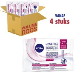 Nivea 3 In 1 Verzachtende Reinigingsdoekjes - Droge En Gevoelige Huid - Zonder Alcohol - 4 X 40 Stuks 6 Nivea 3 In 1 Verzachtende Reinigingsdoekjes - Droge En Gevoelige Huid - Zonder Alcohol - 4 X 40 Stuks -Cosmetica Winkel 1200x1171 1