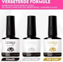 Luneya Gellak - Starterspakket - Primer - Base Coat - Top Coat - LED Lamp Gel Nagellak 7 Luneya Gellak - Starterspakket - Primer - Base Coat - Top Coat - LED Lamp Gel Nagellak -Cosmetica Winkel 1200x1175 1