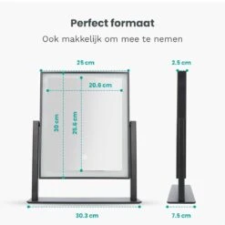 Mirlux Hollywood Spiegel Met Verlichting - Make Up - Visagie - Dimbaar LED Lampen Licht - Zwart -Cosmetica Winkel 1200x1200 167