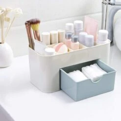 IBright Make-Up Organizer Met Lade - Cosmetica Opbergdoos - Bureau Organizer - Blauw -Cosmetica Winkel 1200x1200 236