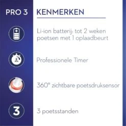 Oral B Oral-B Pro 3 - 3000 - Elektrische Tandenborstel - Ontworpen Door Braun - Blauw -Cosmetica Winkel 1200x1200 317