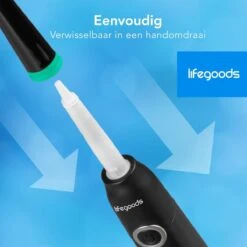 LifeGoods Opzetborstels - Voor Elektrische Tandenborstel - 4 Stuks - Zwart/Blauw -Cosmetica Winkel 1200x1200 322
