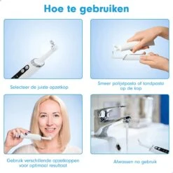 DEN-T® PRO P350 Elektrische Tandenpolijster - Wit - 5 Standen - 5 Opzetstukken - Polijstmachine - Polijstset - Tanden Polijsten - -Cosmetica Winkel 1200x1200 334