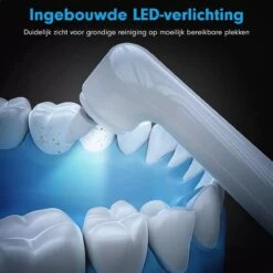 DEN-T® PRO P350 Elektrische Tandenpolijster - Wit - 5 Standen - 5 Opzetstukken - Polijstmachine - Polijstset - Tanden Polijsten - -Cosmetica Winkel 1200x1200 335