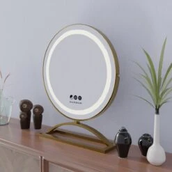 Marbor Make Up Spiegel Met LED Verlichting - Goud - Hollywood Mirror 10 Marbor Make Up Spiegel Met LED Verlichting - Goud - Hollywood Mirror -Cosmetica Winkel 1200x1200 75