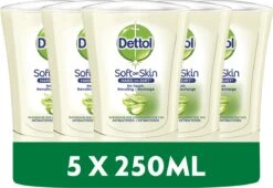 Dettol - Handzeep - No Touch Navulling - Antibacterieel - Aloe Vera - 250 Ml X5 -Cosmetica Winkel 1200x824