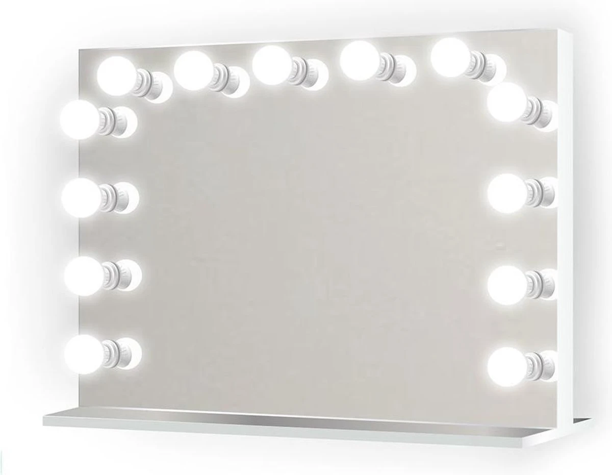 Bright Beauty Vanity Hollywood Make Up Spiegel Met Verlichting - 80 X 65 Cm - Dimbaar - Zonder Rand - Spiegelglas 1 Bright Beauty Vanity Hollywood Make Up Spiegel Met Verlichting - 80 X 65 Cm - Dimbaar - Zonder Rand - Spiegelglas