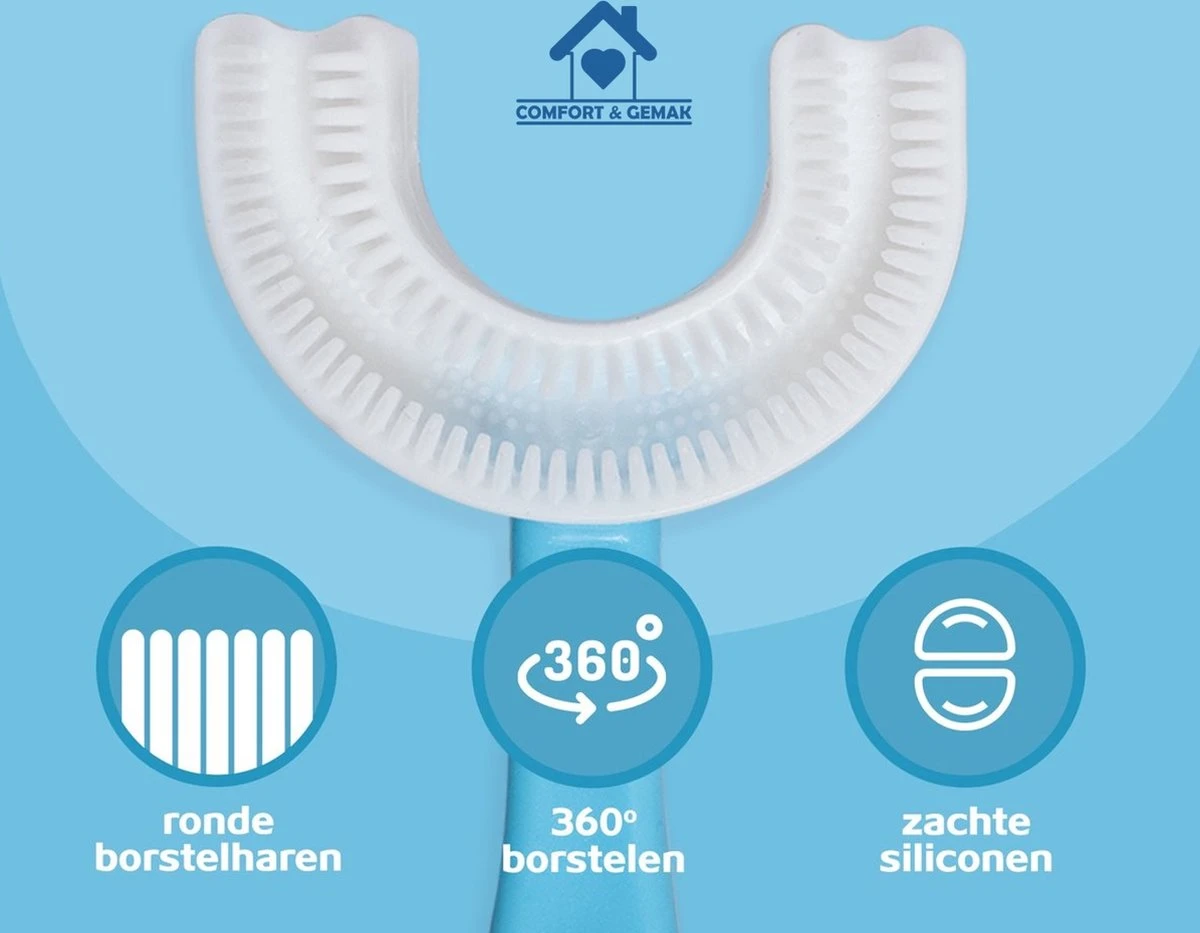 Tandenborstel Voor Kinderen - Eenvoudig, Hygiënisch En De Oplossing Voor Tandenpoetsen Bij Kinderen - BPA Vrij - BLAUW - 2 Tot 6 Jaar 2 Tandenborstel Voor Kinderen - Eenvoudig, Hygiënisch En De Oplossing Voor Tandenpoetsen Bij Kinderen - BPA Vrij - BLAUW - 2 Tot 6 Jaar - Afbeelding 2