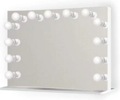Bright Beauty Vanity Hollywood Make Up Spiegel Met Verlichting - 80 X 65 Cm - Dimbaar - Zonder Rand - Spiegelglas 5 Bright Beauty Vanity Hollywood Make Up Spiegel Met Verlichting - 80 X 65 Cm - Dimbaar - Zonder Rand - Spiegelglas -Cosmetica Winkel 1200x995