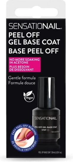 Sensationail Peel Off Gel Base Coat - 71791 -Cosmetica Winkel 547x1200