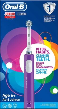 Oral B Oral-B Junior 6+ - Elektrische Tandenborstel - Paars & Groen DUOSET -Cosmetica Winkel 639x1200 1