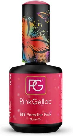 Pink Gellac - Paradise Pink - Gellak - Vegan - Roze - Glanzend - 15ml -Cosmetica Winkel 645x1200