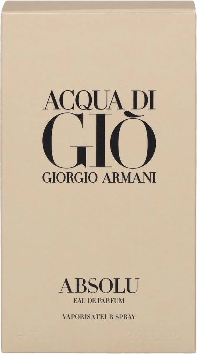Giorgio Armani Acqua Di Gio Absolu 75ml - Eau De Parfum - Herenparfum 3 Giorgio Armani Acqua Di Gio Absolu 75ml - Eau De Parfum - Herenparfum - Afbeelding 3