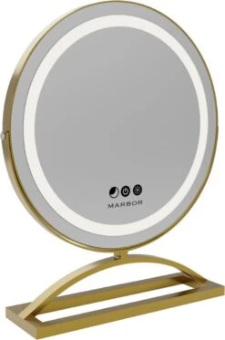 Marbor Make Up Spiegel Met LED Verlichting - Goud - Hollywood Mirror