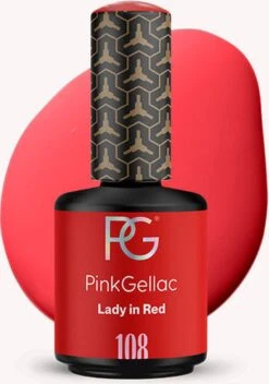 Pink Gellac - Lady In Red - Gellak - Rood - 15 Ml