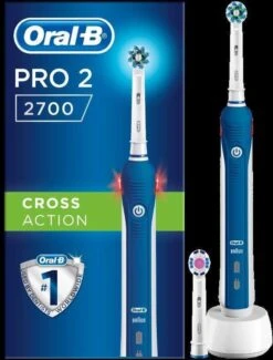 Oral B Oral-B Pro 2 2700 CrossAction - Elektrische Tandenborstel - Blauw, Wit -Cosmetica Winkel 911x1200 2