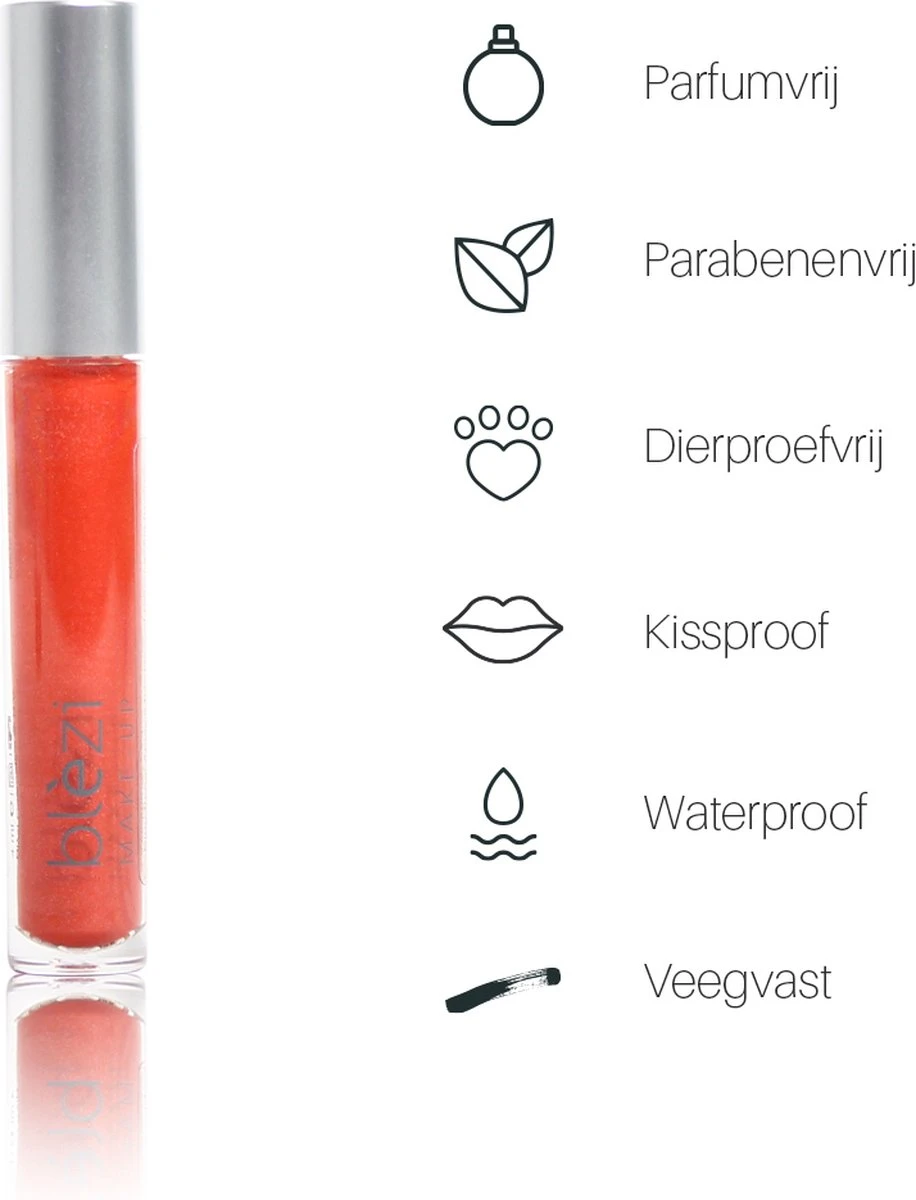 Blèzi® Lip Fix 45 Breezy Red - Lipstick - Lippenstift Langhoudend - Rood Oranje 5 Blèzi® Lip Fix 45 Breezy Red - Lipstick - Lippenstift Langhoudend - Rood Oranje - Afbeelding 5