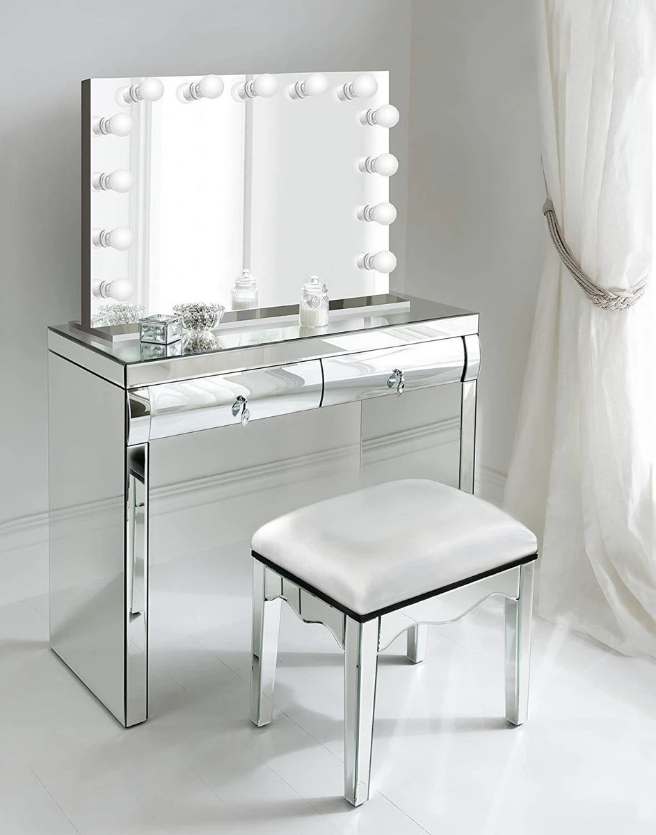 Bright Beauty Vanity Hollywood Make Up Spiegel Met Verlichting - 80 X 65 Cm - Dimbaar - Zonder Rand - Spiegelglas 2 Bright Beauty Vanity Hollywood Make Up Spiegel Met Verlichting - 80 X 65 Cm - Dimbaar - Zonder Rand - Spiegelglas - Afbeelding 2